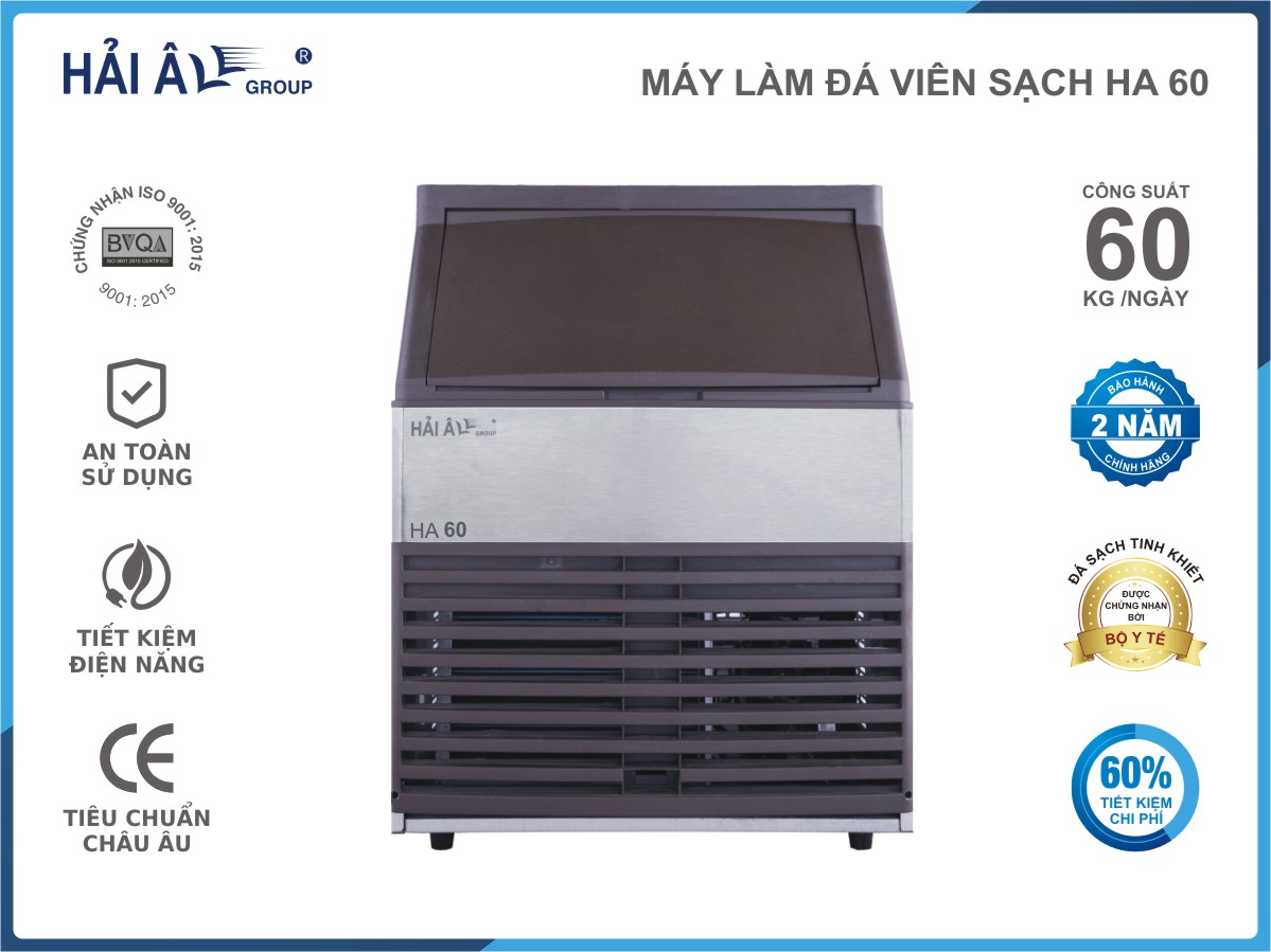 Máy Làm Đá Viên Hải Âu HA 60 (60kg/24h)