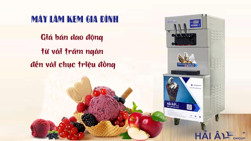 Giá máy làm kem gia đình