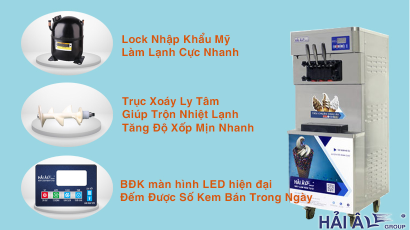 Linh kiện máy làm kem tươi hải âu