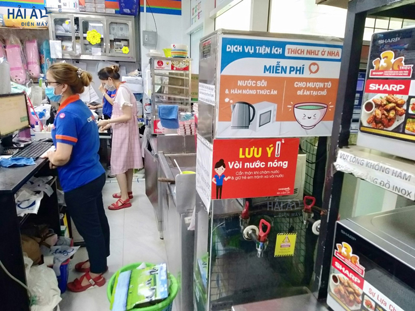 máy đun nước nóng Hải Âu tại siêu thị