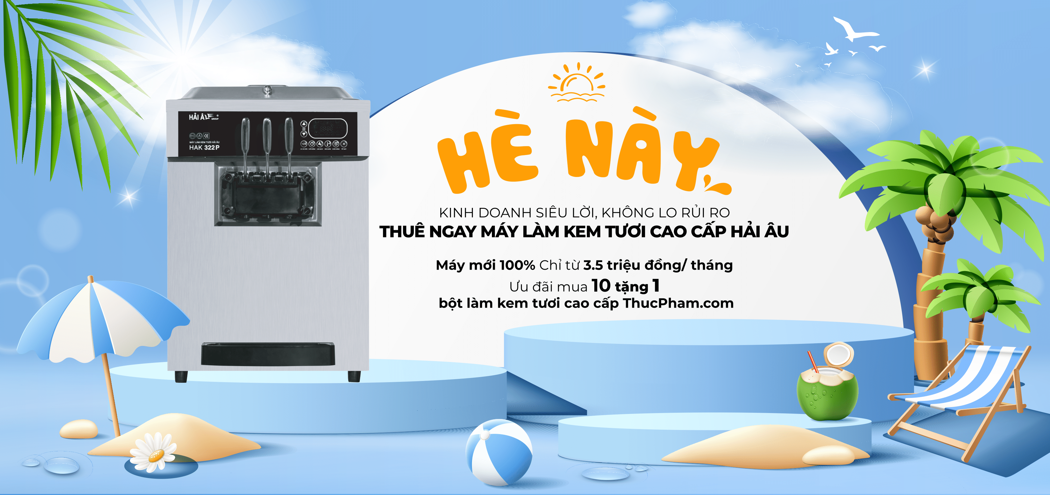 Chương trình thuê máy làm kem tươi